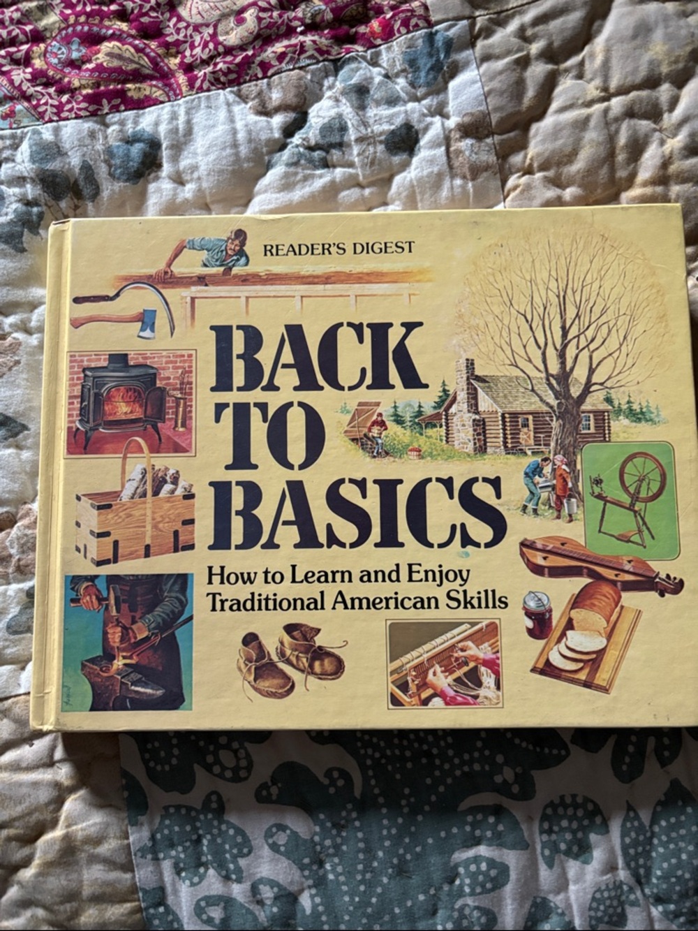 Reader's Digest "Back to Basics" Hardcover Book - Yellow Cover